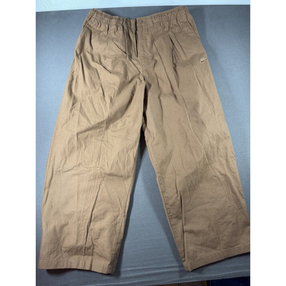 Nike Balloon Pants Mens XL Brown Heavyweight Oversized Wide Leg Baggy Club